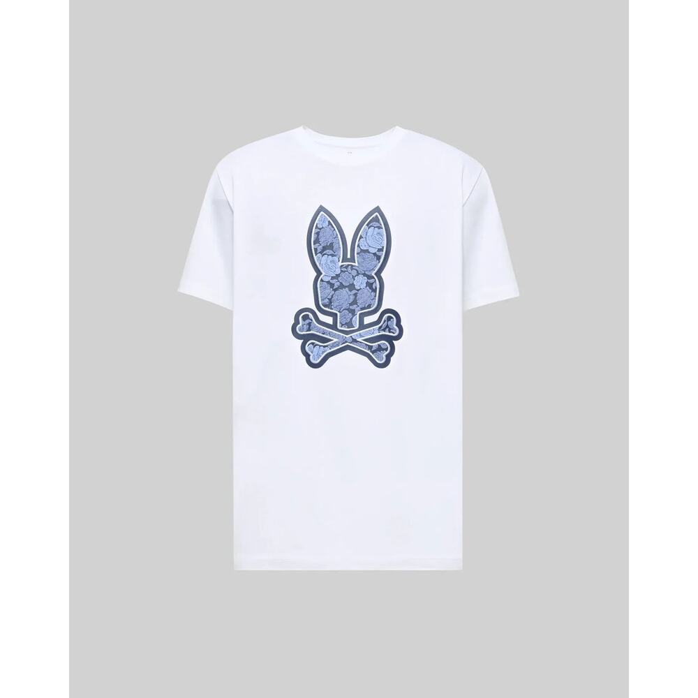 NWT Psycho Bunny Men' Rowen Bunny Graphic Tee in White size 3XL